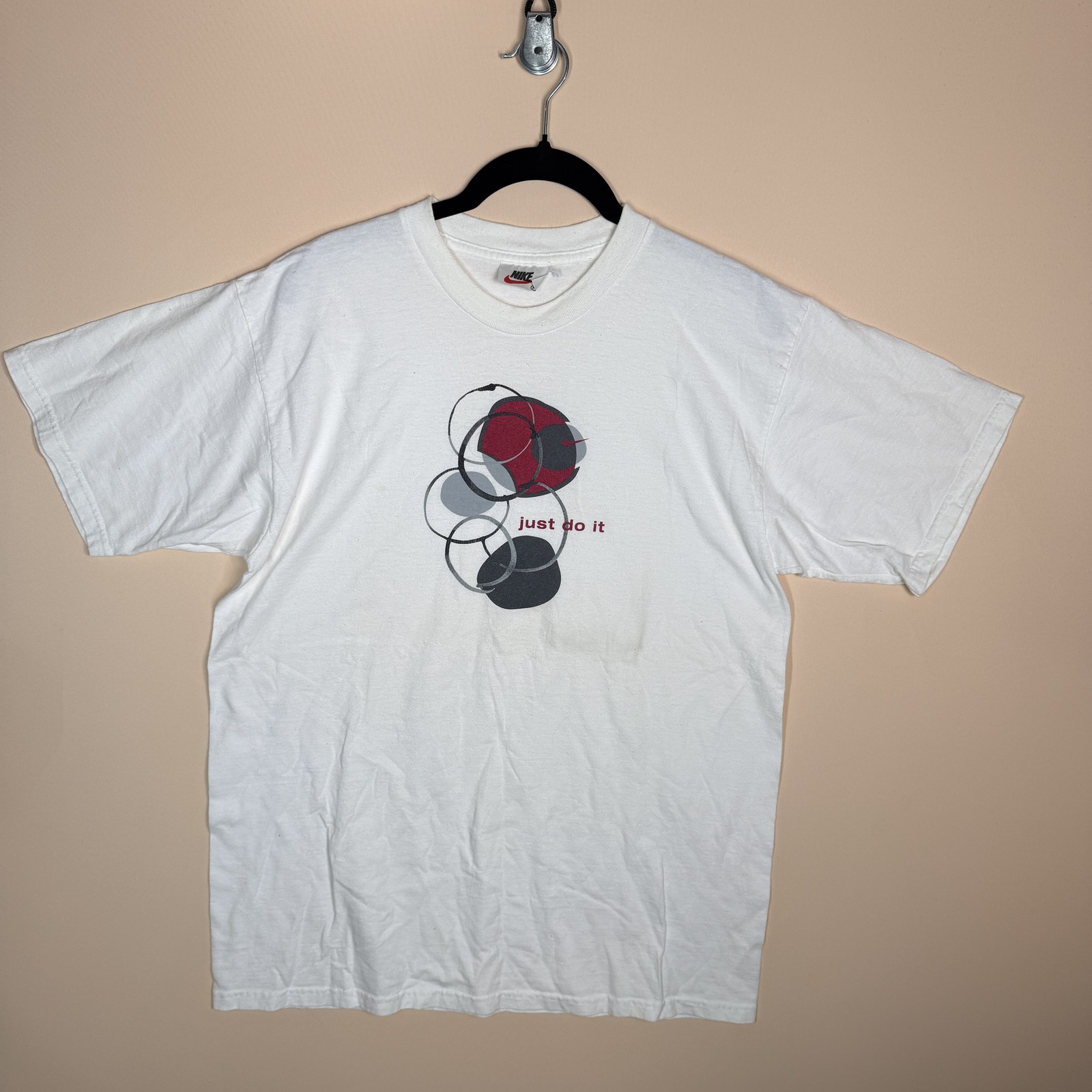 Vintage Nike 90s White Tag Just Do It Graphic Tee T-Shirt White Men's Large L