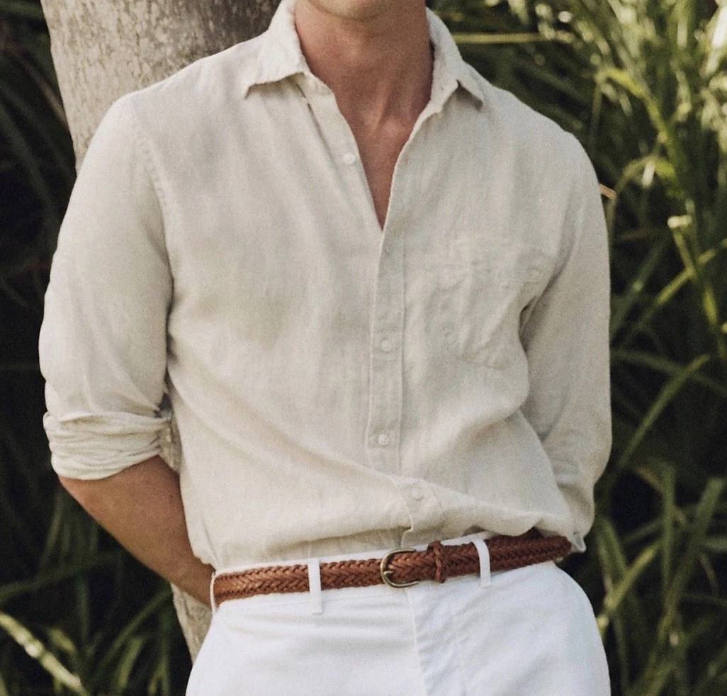 J.Crew Irish Linen Shirt Men L Beige Tan Button Down Long Sleeve Classic
Opens in a new window or ta