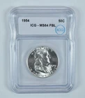 1954 Franklin Half Dollar MS64 FBL ICG *4069