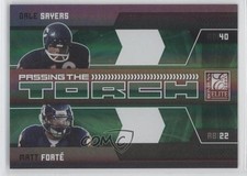 2009 Donruss Elite Passing the Torch Green /499 Gale Sayers Matt Forte HOF 0a1
