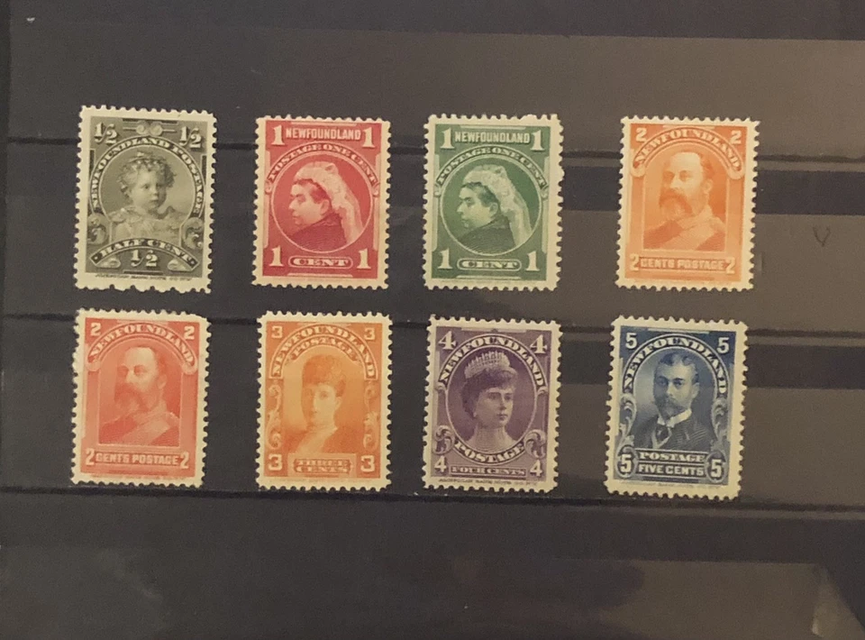 Stamps Canada Newfoundland Sc78-85 Royal Family mint set, see details. - Image 3 of 4