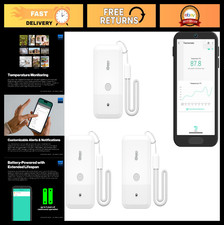 Wireless Freezer Thermometer 3-Pack, Smart Temperature Sensor for Fridge, Greenh