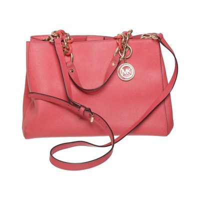 Michael Kors, Handtasche, model: cynthia, Damen, Leder, Rot, Einfarbig, 32 #dm2