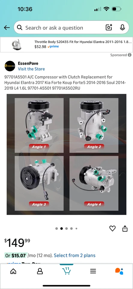 Compresor de aire acondicionado para 2002,2003,2004-2009 GMC Buick Chevy Envoy Foto 4 de 4