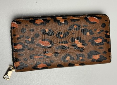 CAVALLI CLASS, Portemonnaie, Leopard Black, Mehrfarbig, Logo, Neu