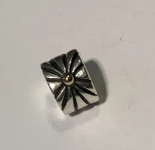Pandora Authentic SS Sunburst Two Tone Clip bead #790216 (341)