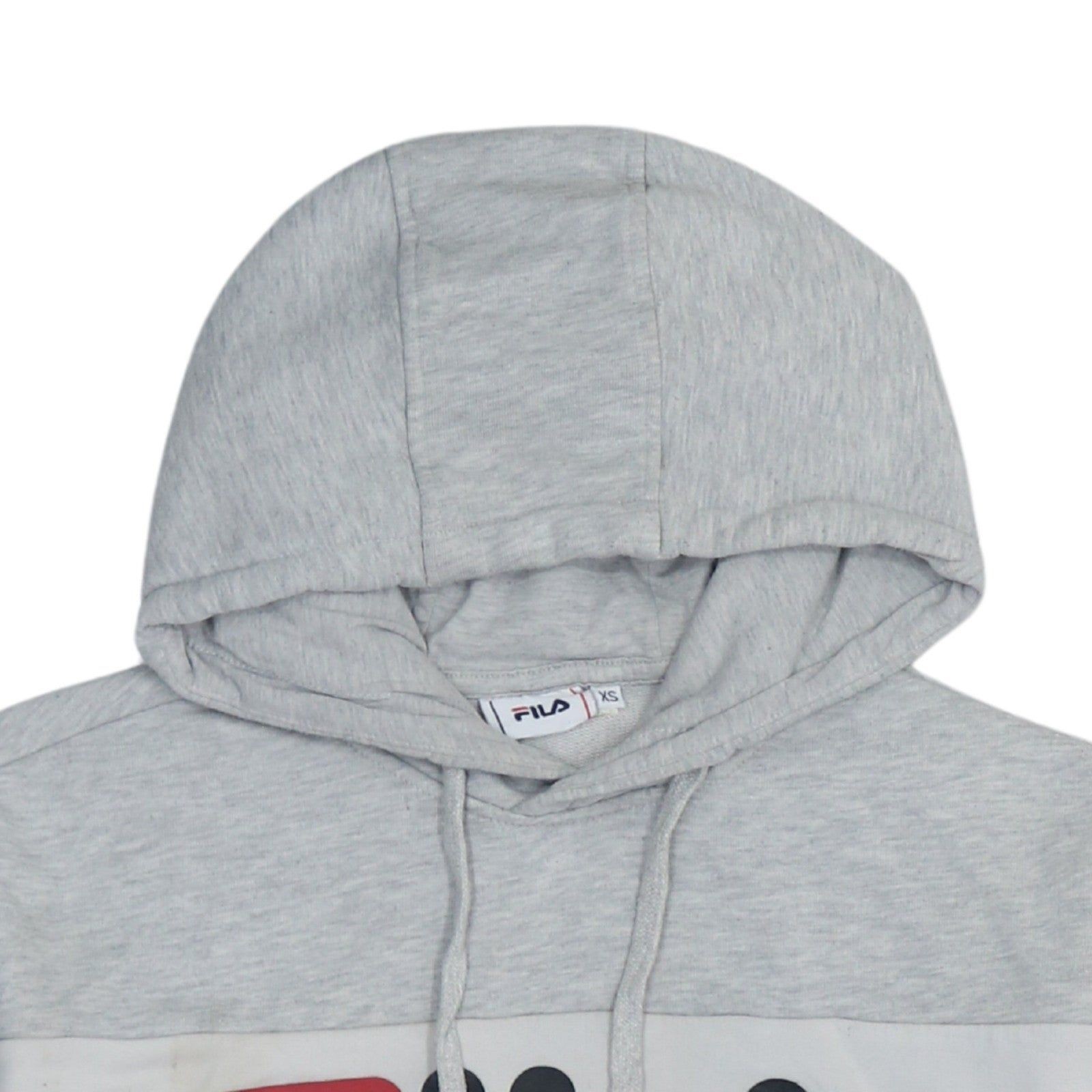 Felpa con cappuccio vintage FILA GRIGIA UOMO XS