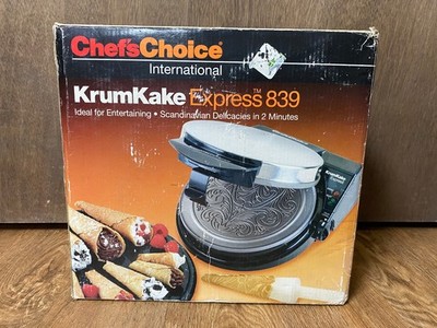 New Chef's Choice International KrumKake Express 839 Crepe Maker New Open Box