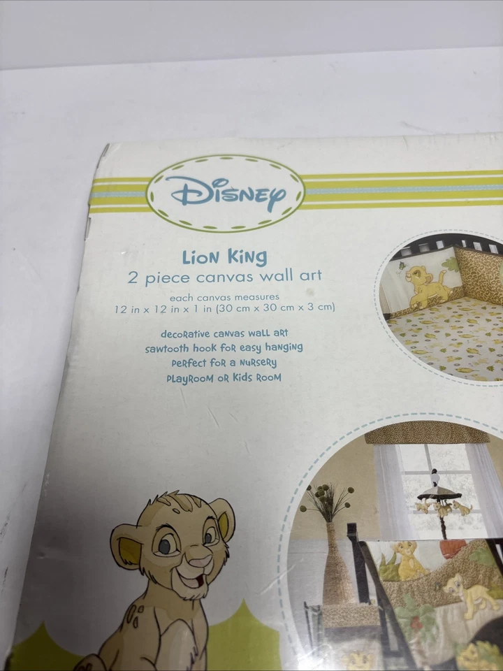 Disney Rey León Decoración Colgante de Pared Lote de 2 TOTALMENTE NUEVO Todavía En Caja Simba Nala Foto 3 de 4