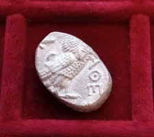 Attica, Athens AR Tetradrachm circa 393 BC. Head of Athena Owl 