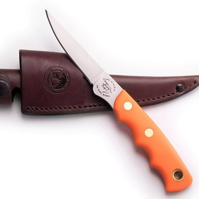 Knives of Alaska Knife Jaeger D2 Blaze Orange SureGrip Hunting Boning Skinning