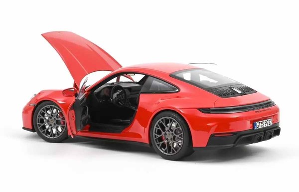 Porsche 911 Carrera 2025 1:18 Norev Sammlerauto Rot Metall Modell-image