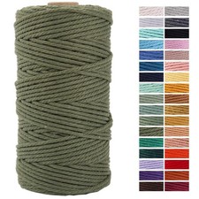 ZXCDINO Olive Green Cotton Macrame Cord, 3mm x x 109yards, 