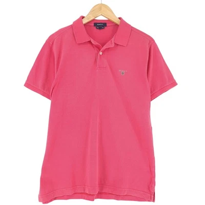 GANT Polo Homme Rose Coton Col Ouvert Manche Courte Taille M - Photo 1/4