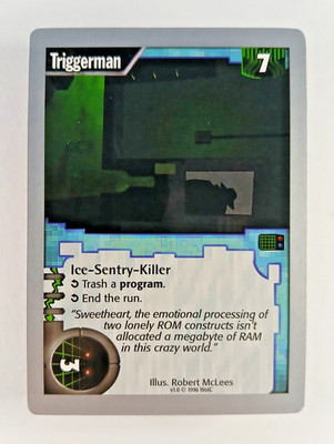 Triggerman - v1.0, Netrunner CCG card (1996 WotC) Base Set Limited 1.0 TCG