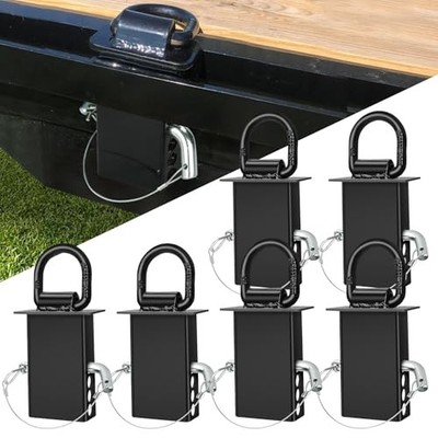 Stake Pocket D Ring, Heavy Duty Trailer D Ring Tie Down Anchors, 6 Packs