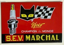 PLAQUE PUBLICITAIRE RÉÉDITION SEV MARSCHAL DIMENSIONS 20CM X 30CM