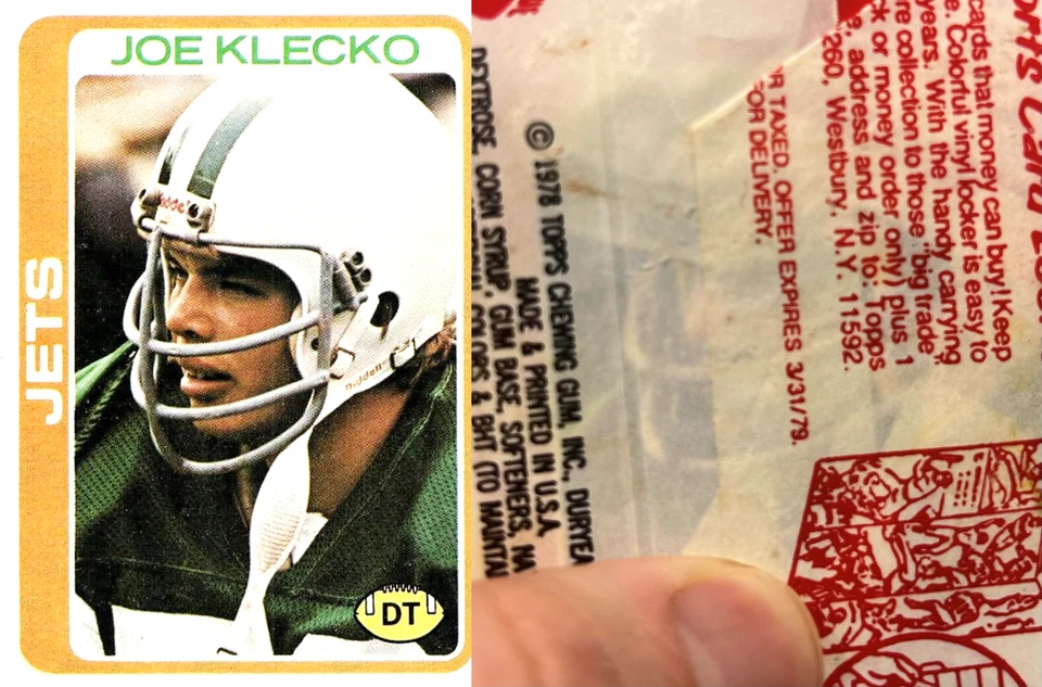 1978 Topps Football Factory-Sealed Wax Pack JOE KLECKO RC ON BACK (see pics) - Image 2 of 4