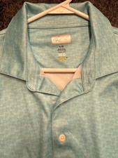 Greg Norman Teal Pattern ML75 Play Dry Polo S...