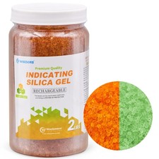 2lbs Premium Orange Silica Gel Desiccant Beads Industry Standard 2-4 mm - Re...