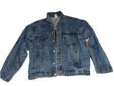 Denim jacket Sz Large made in USA Wolf Rare
