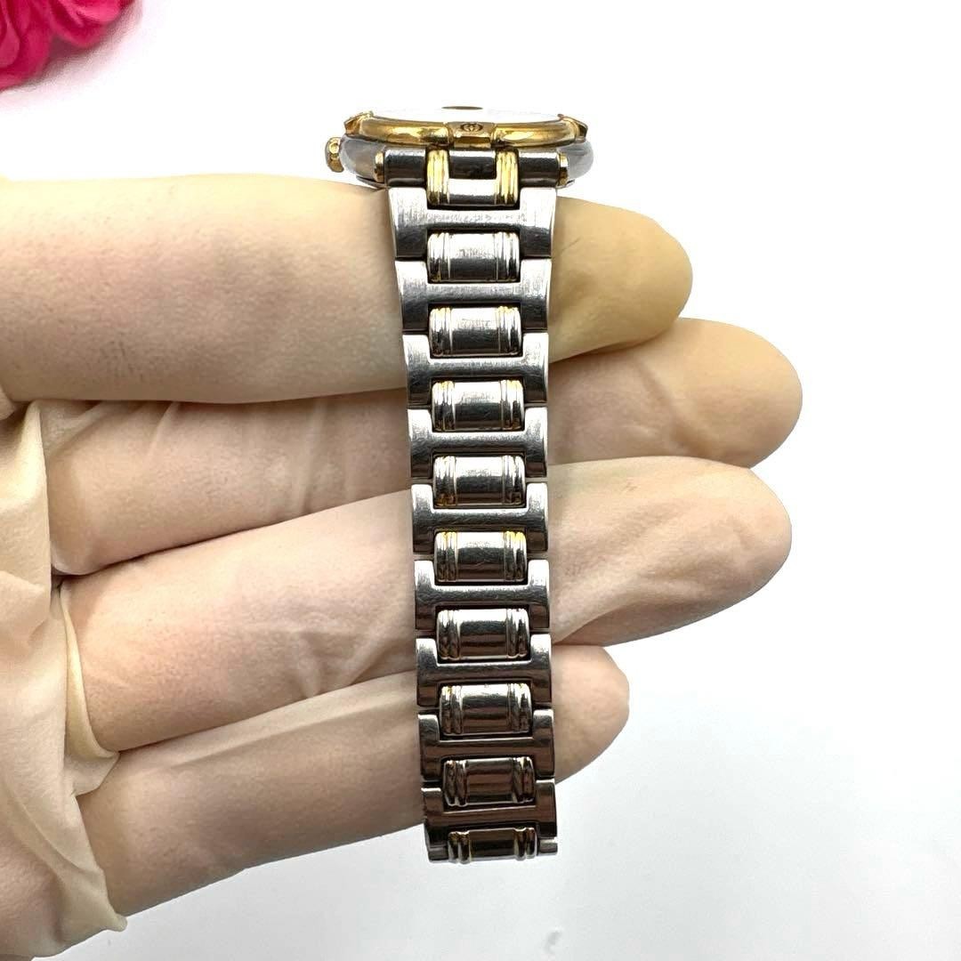 GUCCI 9000L Ladies Quartz Watch Black Dial 12 Diamond Date Silver Bracelet thumbnail 5