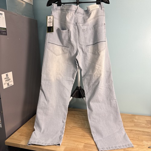 Jeans uomo Southpole blu 38x32 larghi dissolvenza hip hop gamba larga nero marca patch nuovo con etichette