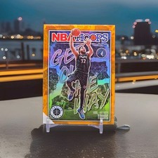 2019-20 NBA Hoops Premium Stock Karl-Anthony Towns Get Out the Way  Orange Prizm