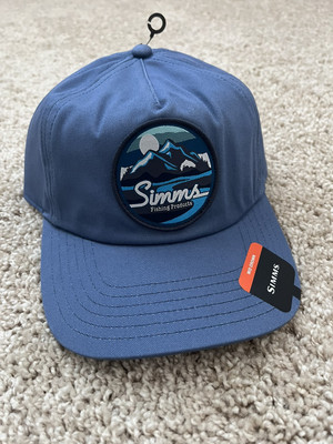 SIMMS FISHING- Double Haul Neptune Blue PATCH HAT Cap