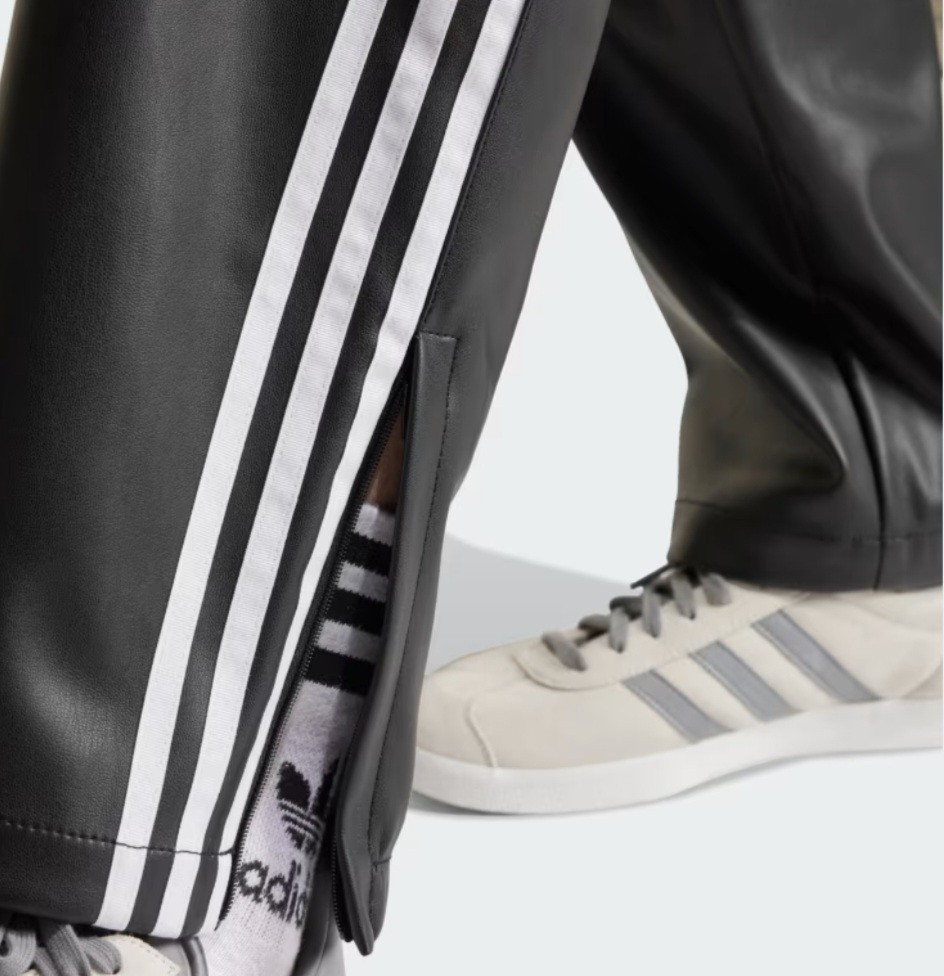 Adidas Firebird Faux Leather Pleather Pants XL NWT | eBay