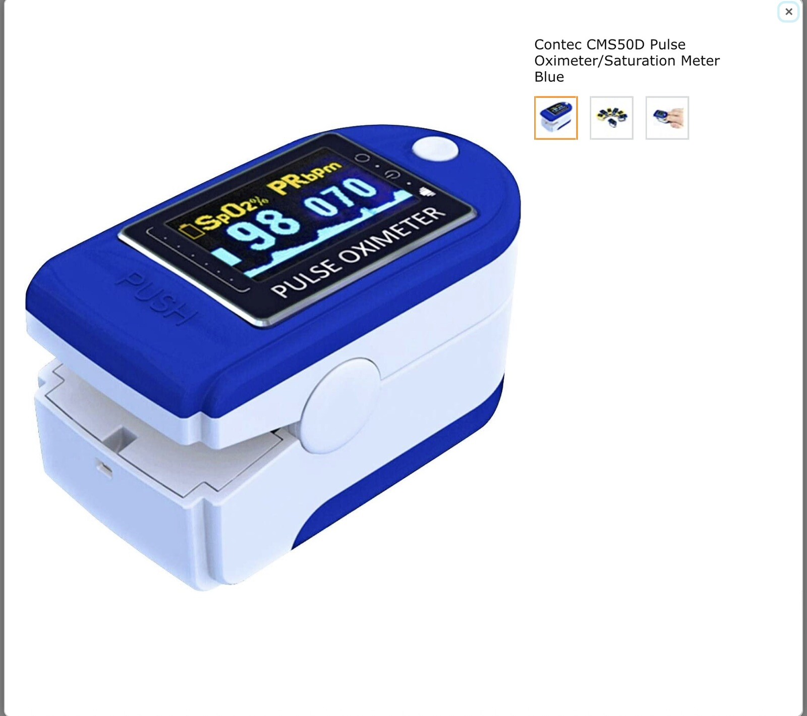 Pulse Oximeter Fingertip SpO2 Blood Oxygen Saturation Monitor Heart Rate In UK