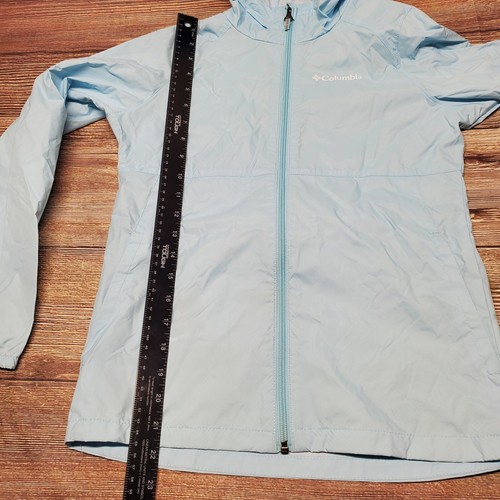 Columbia Youth Boys Size Medium Light Blue Windbreaker Jacket - Picture 5 of 7