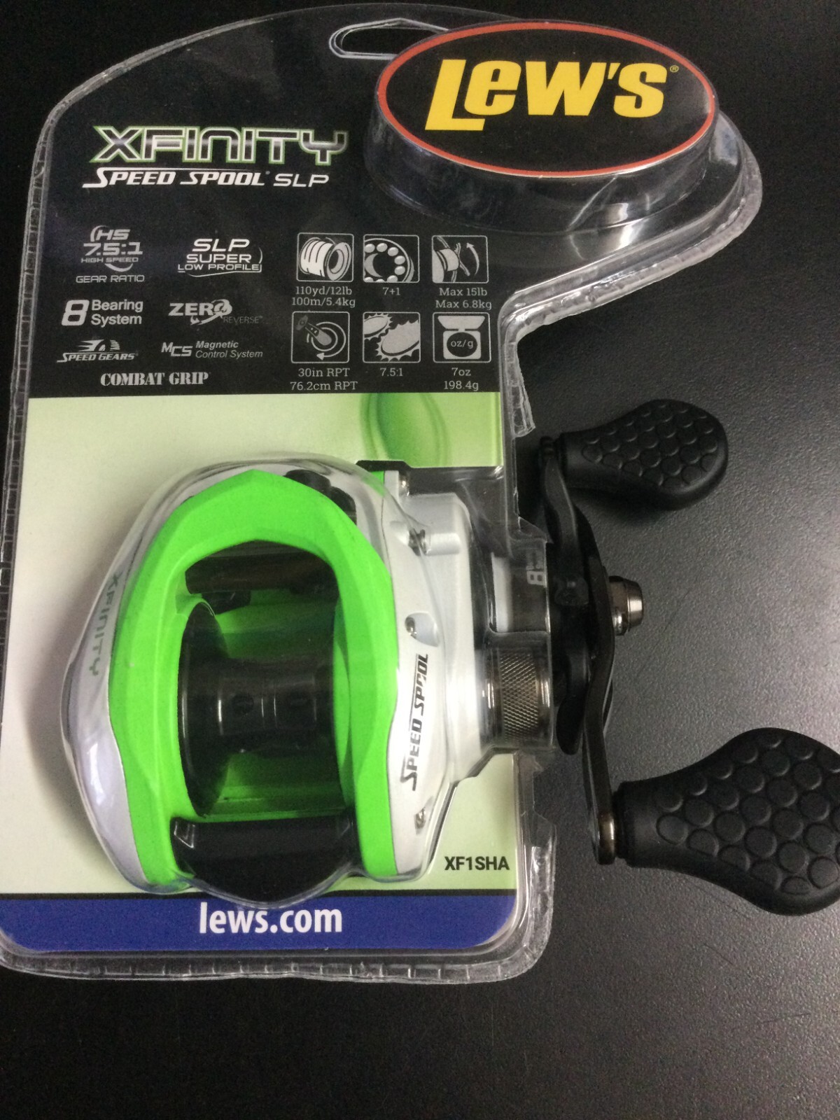 Lew's Xfinity Speed Spool SLP Baitcaster Reel 8Bearings 7.51 XF1SHA