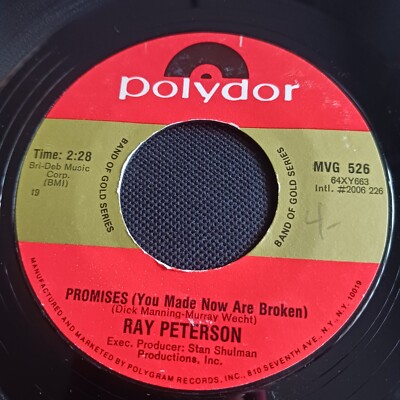 Ray Peterson   Corinne, Corrina / Promises (Polydor   MVG 526)