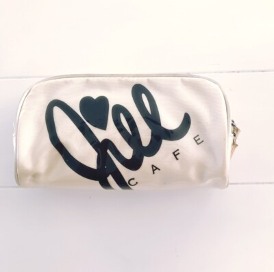 Jill Stuart Japan Jill Cafe Cream Cosmetic Bag with PVC Exterior