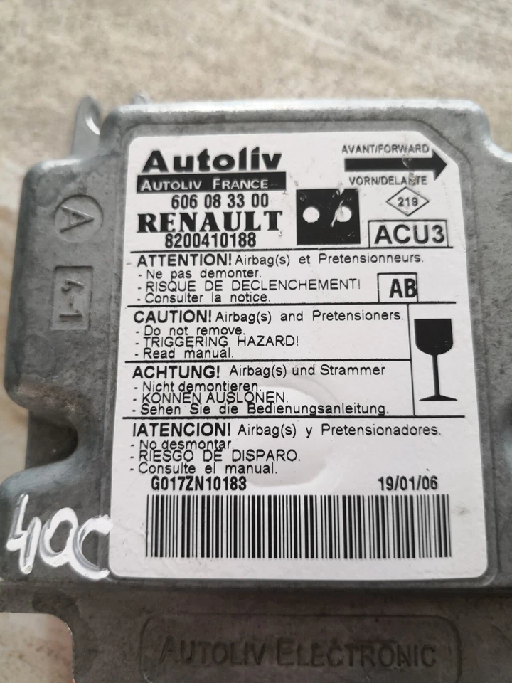 Renault Kangoo 2006/Crash Sensor Control unit module/8200410188/606083300 - Image 2 of 4