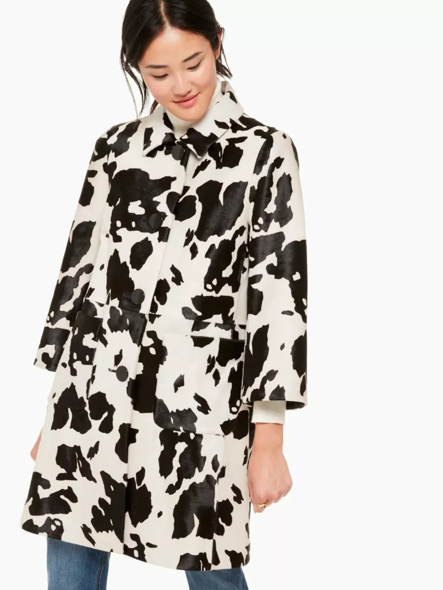 NEW Kate Spade Tilda Coat in Black Multi eBay