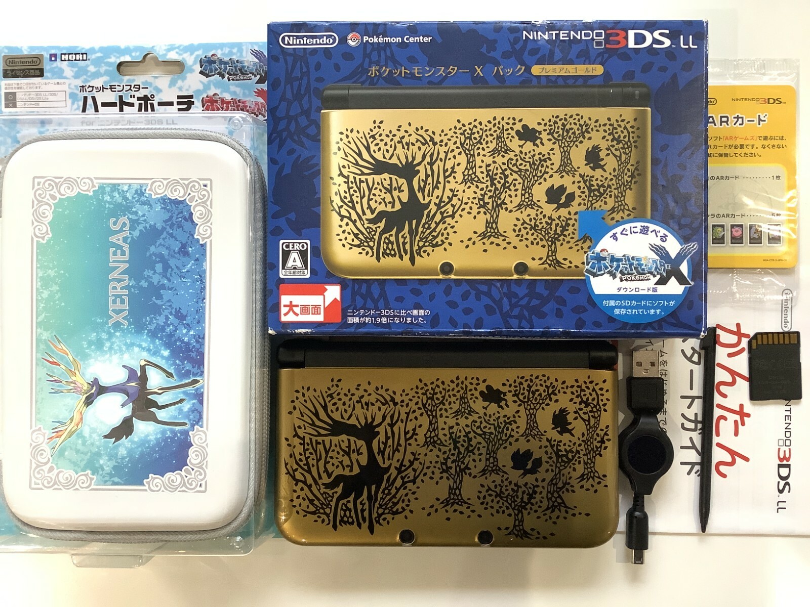 Nintendo 3ds Xl Ll Pokemon X Pack Premium Gold Limited Japan Console New Pouch Ebay