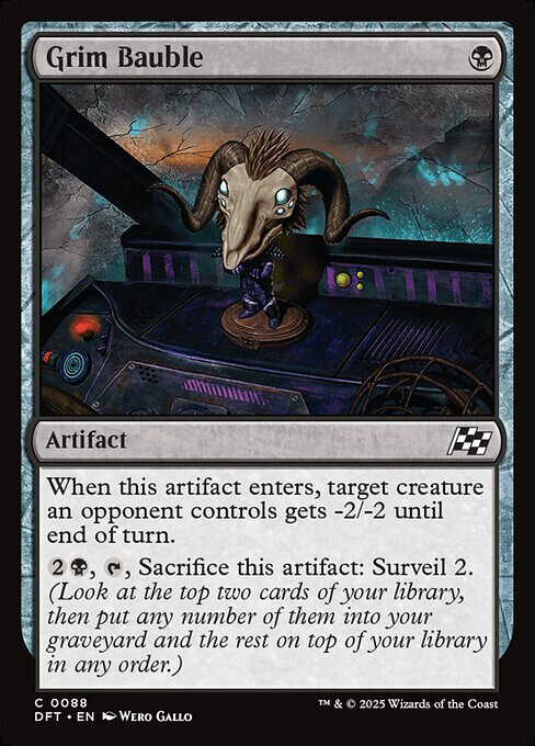 NM Grim Bauble, MTG, Aetherdrift, Magic the Gathering, 88