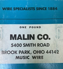 music wire spring steel  Malin #18 .041,1 Lb.Coil loc. F-6-1