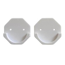 Adhesive Rod Mounting Fixture Curtain Rod Hook Hexagon White