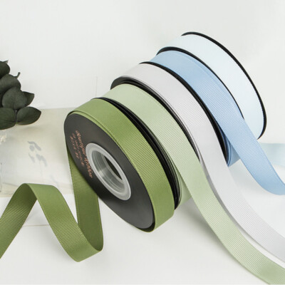 18M Reel Solid Color Double Sided Face Grosgrain Ribbon - 0.6/1/1.5cm Widths