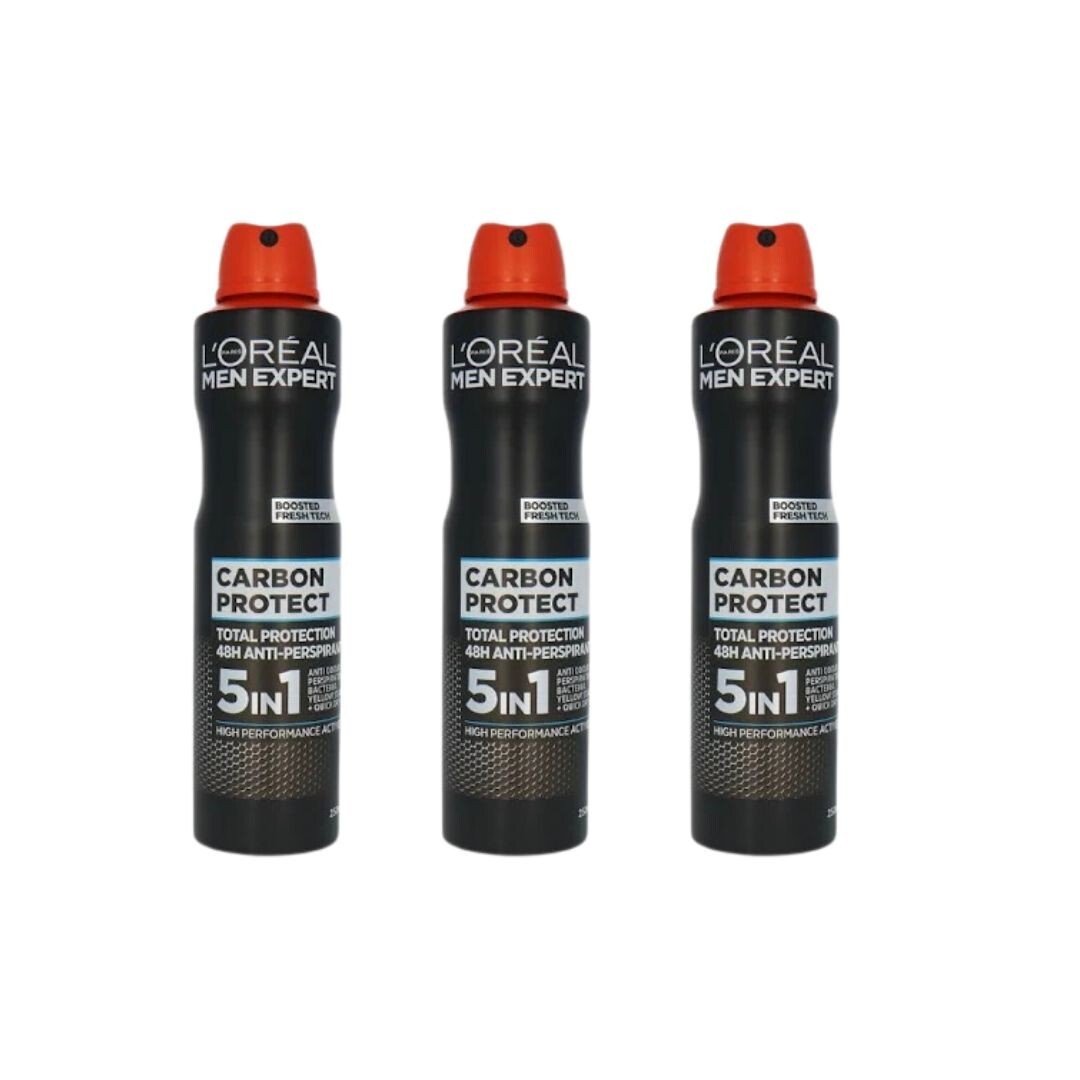 L'Oreal Men Expert Deo Carbon Protect 5in1 150ml x 3