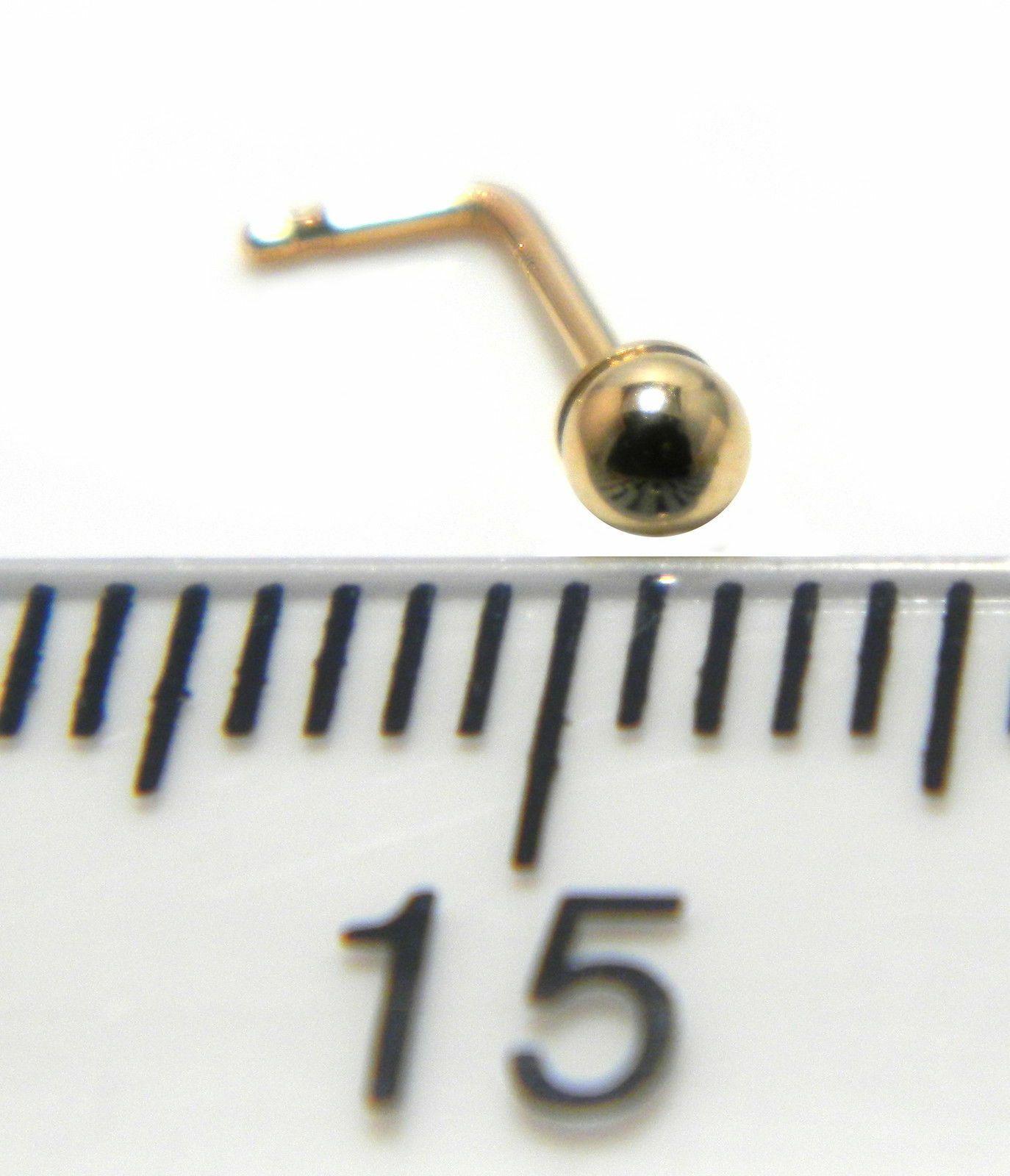 2 mm ball end nose stud in 9ct yellow gold eBay