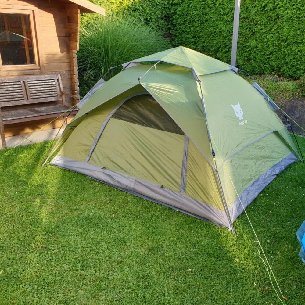 Family Tent 2-4 Person Rainproof Waterproof Windproof Double Door Camping Hiking