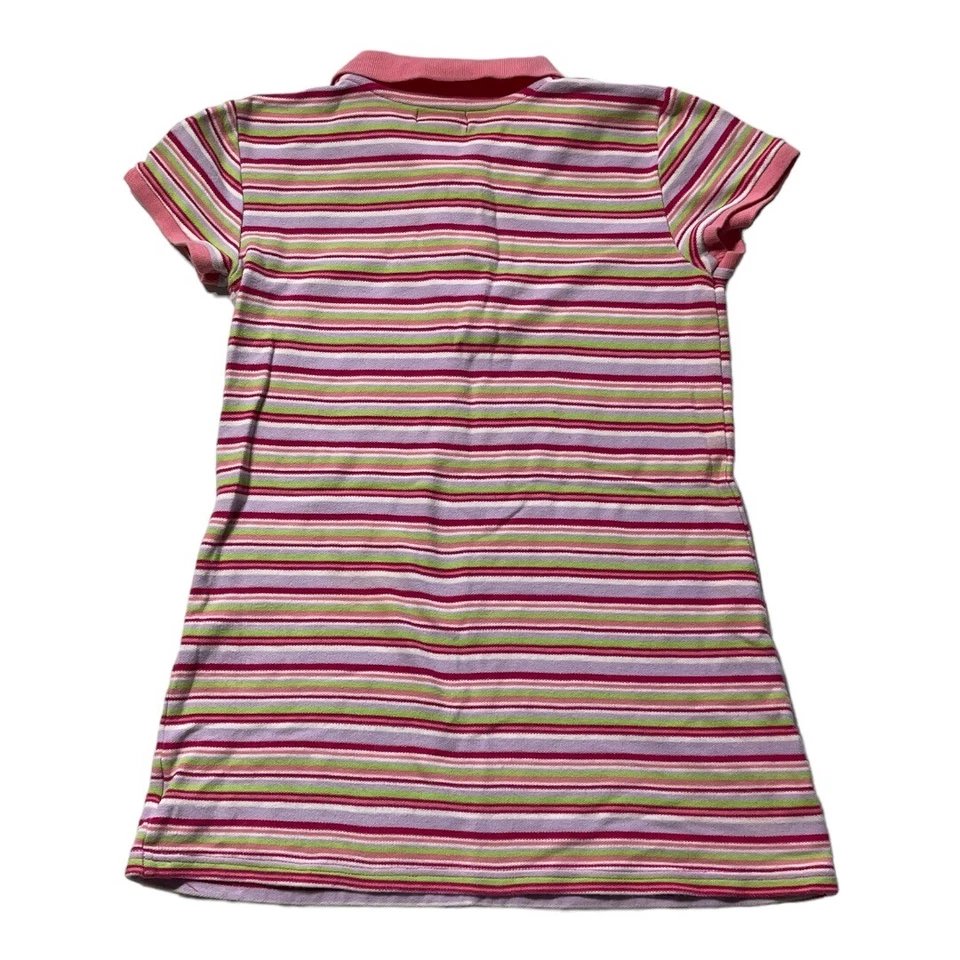 Camisa Dockers Niñas Grande Talla 12 Y2K Informal Preppy Rayas Brillante Colorida Foto 3 de 4