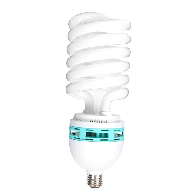 2PCS E27 125W Bulb 220V 5500K Photo Video Studio Spiral Lamp Light