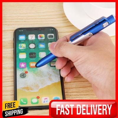 Multifunction Ballpoint Pen Folding LED Light Mobile Phone Stand Pen (Blue