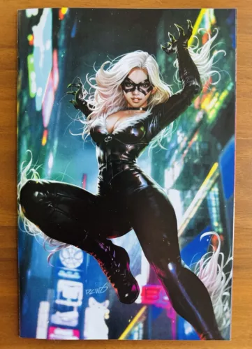 Amazing Spider-man 38 Derrick Chew Virgin Variant Black Cat NM+