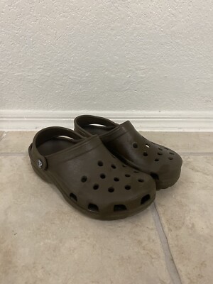 Crocs Classic Comfort Clogs Brown Slip-On Adult Unisex Sizes Women 5 Men 3